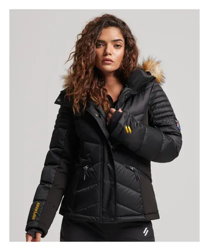 Superdry Womens Snow Luxe Puffer Jacket - Black