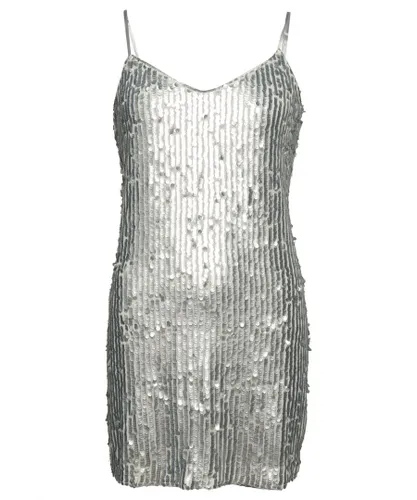 Superdry Womens Sparkly Sequin Cami Mini Dress - Silver