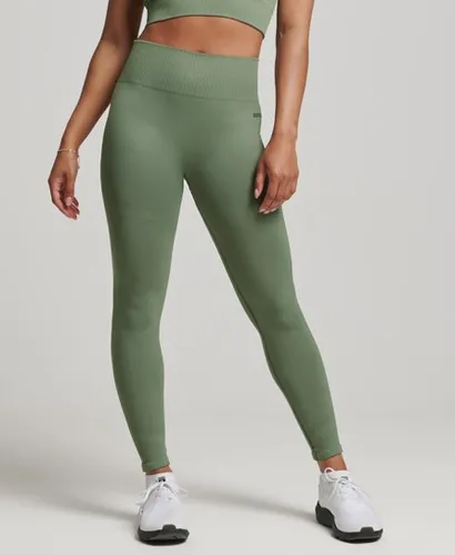 Superdry Women's Sport Core Seamless Tights Green / Laurel Khaki