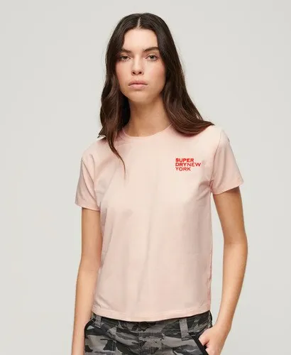 Superdry Women's Sport Luxe Graphic T-Shirt Pink / Mauve Morn Pink