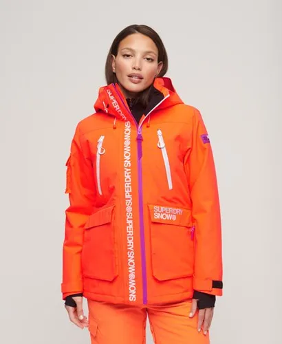 Superdry Women's Sport Ultimate Rescue Ski Jacket Cream / Hyper Fire Coral