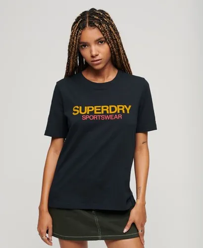 Superdry Women's Sportswear Logo Relaxed T-Shirt Navy / Eclipse Navy