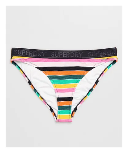 Superdry Womens Stripe Bikini Bottoms - Multicolour Polyamide