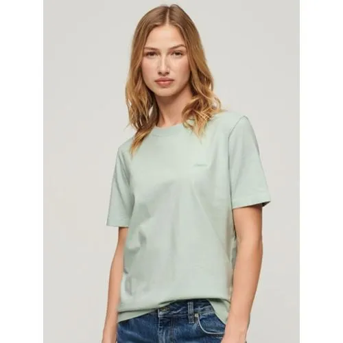 Superdry Womens Surf Spray Green Vintage Logo Embroidered T-Shirt
