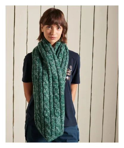 Superdry Womens Tweed Cable Snood - Green - One