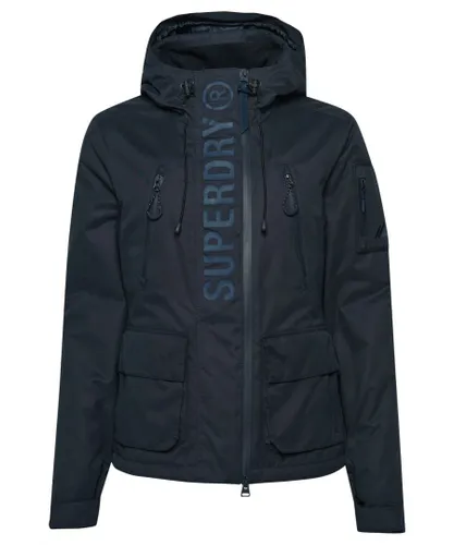 Superdry Womens Ultimate Microfibre Sd-Wind Jacket - Navy Cotton