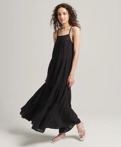 Superdry Women's Vintage Lace Cami Maxi Dress Black