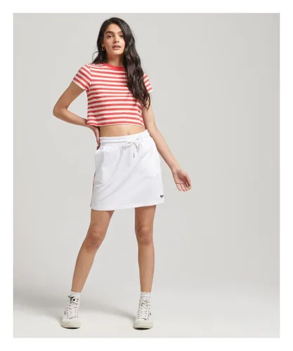 Superdry Womens Vintage Stripe Hockey Skirt - White