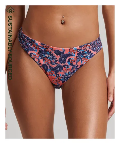Superdry Womens Vintage Surf Bikini Briefs - Coral Recycled Polyester