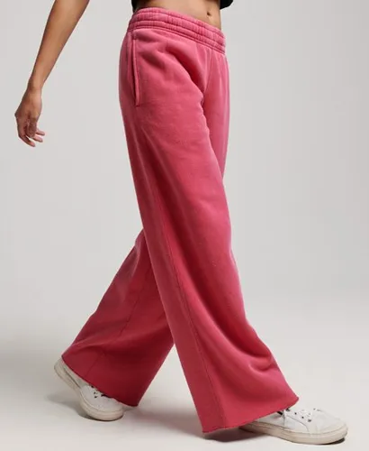 Superdry Women's Wash Wide Leg Joggers Pink / Beetroot Pink