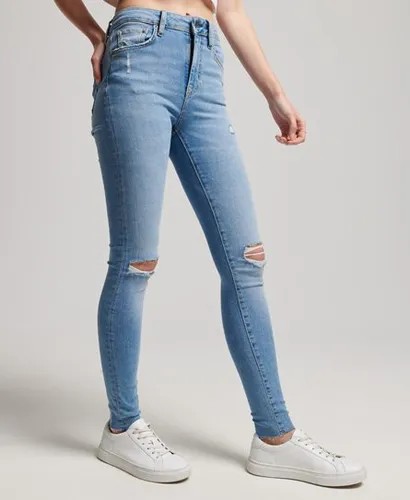 Superdry Women's Women's Cotton High Rise Skinny Denim Jeans Light Blue / Spring Vintage Custom Organic
