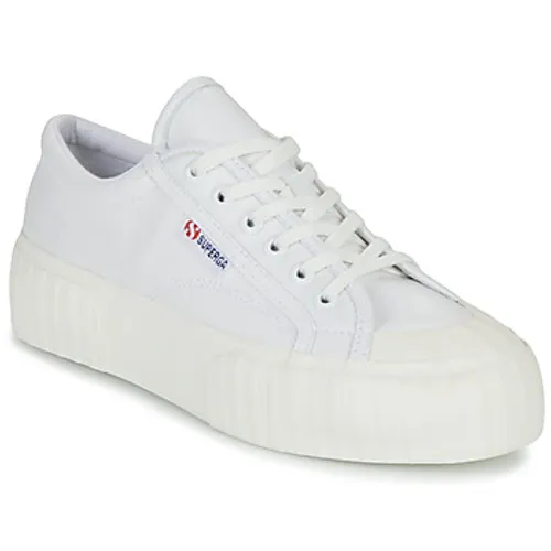 Superga  2630 STRIPE PLATFORM VEGAN  women's Shoes (Trainers) in White