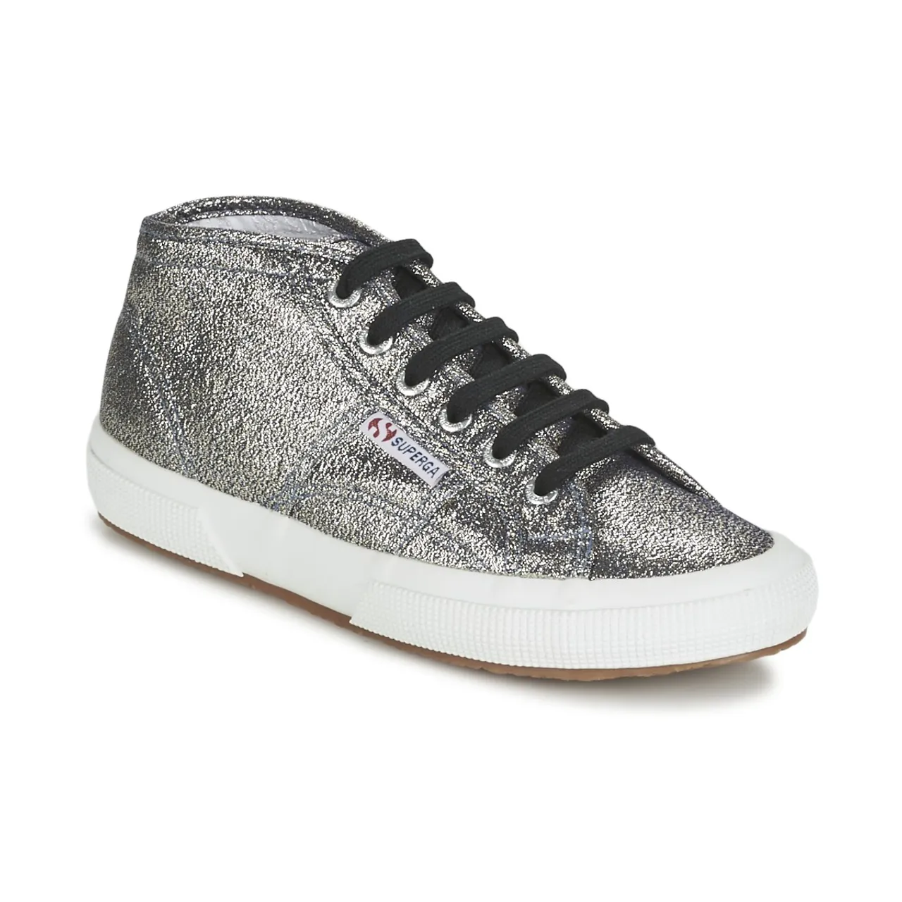 Superga  2754 LAMEW  women's Shoes (High-top Trainers) in Silver