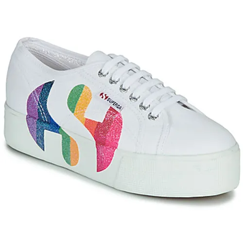 Superga  2790-COTWPRINTEDLOGOGLITTER  women's Shoes (Trainers) in White