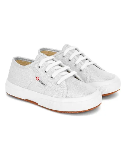 Superga Childrens Unisex Childrens/Kids 2750 Lamew Lace Up Trainers (Grey Silver)