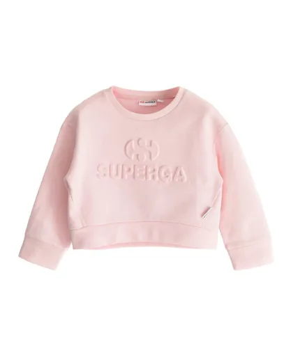 Superga Childrens Unisex Childrens/Kids Logo Standard T-Shirt (Pink) Cotton