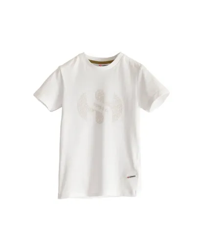 Superga Childrens Unisex Childrens/Kids Repeat Logo T-Shirt (White) Cotton