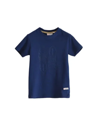 Superga Childrens Unisex Childrens/Kids Shoes T-Shirt (Navy) Cotton