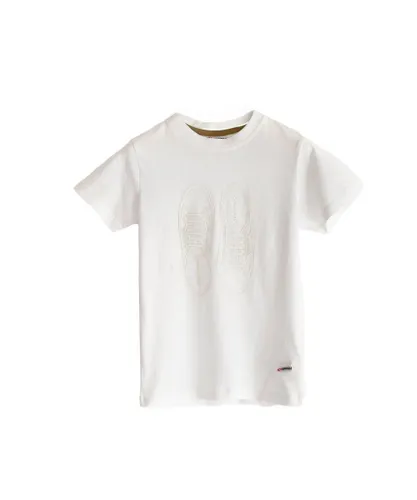 Superga Childrens Unisex Childrens/Kids Shoes T-Shirt (White) Cotton