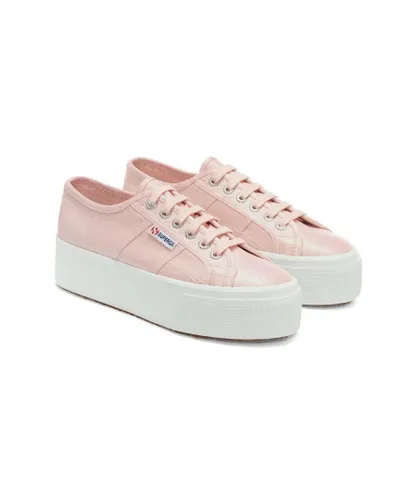 Superga Womens/Ladies 2790 Lamew Lace Up Trainers (Pink Ish Iridescent) - Light Pink