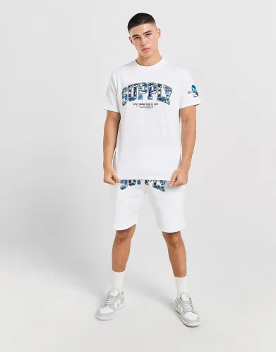 Supply & Demand Ring Camo T-Shirt/Shorts Set - White - Mens