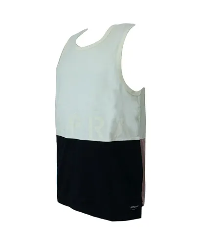 Supra Colour Block Round Neck Tank Top Mens Branded Vest 102176 217 - White Textile