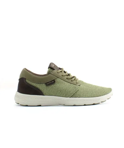 Supra Hammer Run Green Textile Mens Lace Up Trainers 08128 357