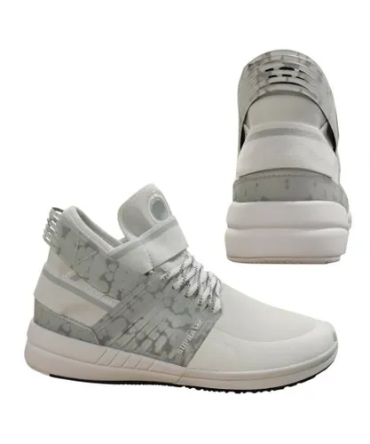 Supra Skytop V White Grey Slip On High Top Lace Up Mens Trainers 08032 102 B50E