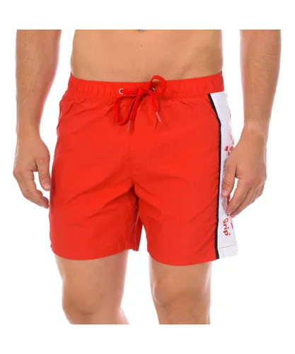 Supreme Mens mid-length boxer swimsuit CM-30056-BP - Red Polyamide