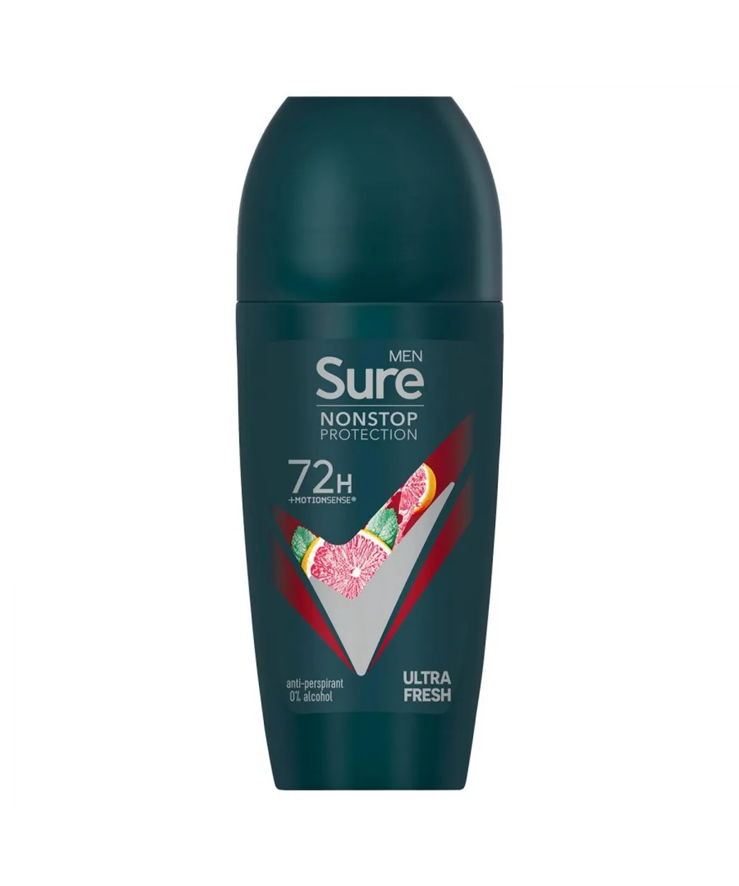 Sure Mens Men Antiperspirant Deodorant Roll On 72H Nonstop, Ultra Fresh, 50ml, 3 Pack - NA - One Size