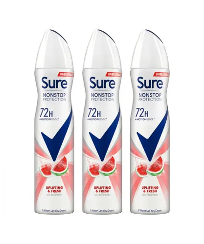 Sure Womens Women Antiperspirant 72H Nonstop Protection Uplift&Fresh Advance Deo 250ml, 3 Pack - NA - One Size