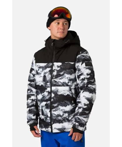 Surfanic Mens Deadbolt Hypadri Ski Jacket White Out Print