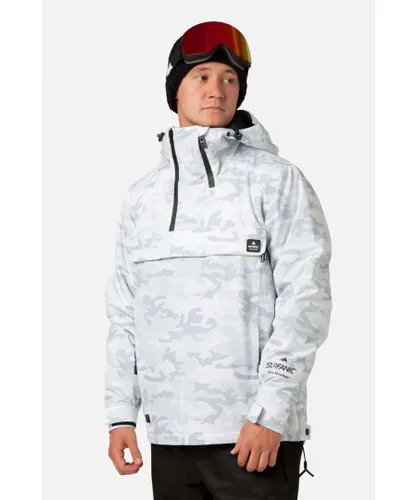 Surfanic Mens Whiteroom Hypradri Ski Jacket Snow Camo - White