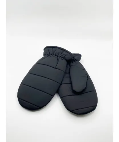 SVNX Mens Quilted Mittens - Black - One