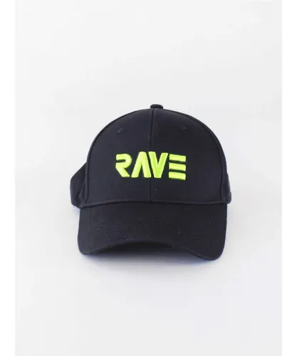 SVNX Mens 'RAVE' Neon Embroidered Baseball Cap - Black Polycotton - One