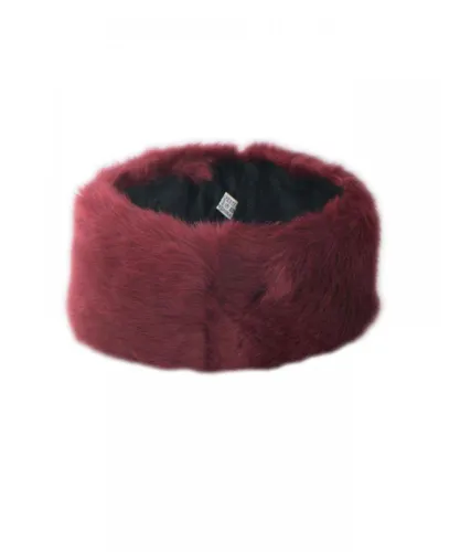 SVNX Womens Sofy Faux Fur Headband in Burgundy - One