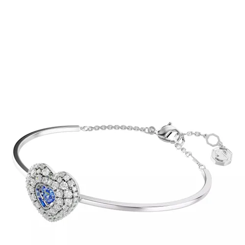 Swarovski Bracelets - Hyperbola bangle, Heart, Rhodium plated - blue - Bracelets for ladies