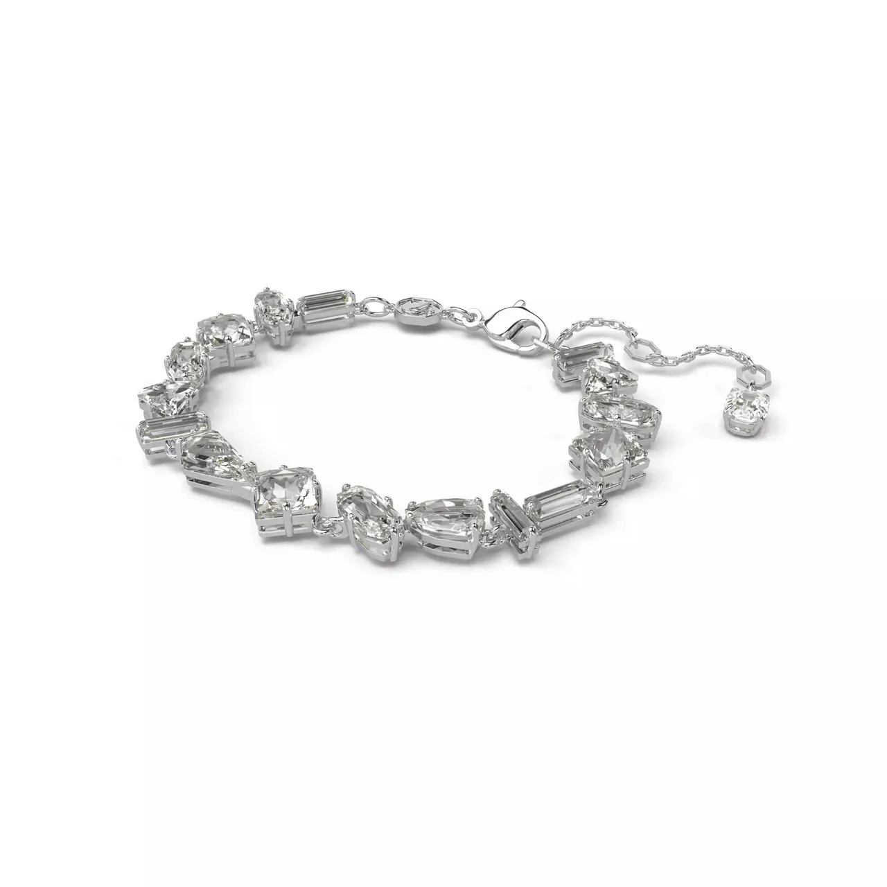 Swarovski Bracelets - Mesmera bracelet, Mixed cuts, Rhodium plated - white - Bracelets for ladies