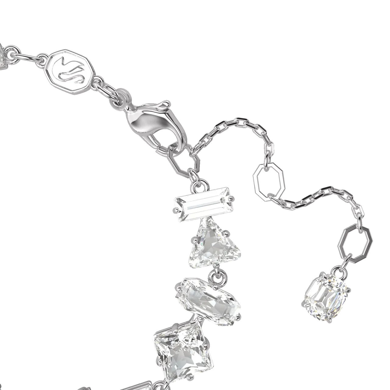 Swarovski Bracelets - Mesmera bracelet, Mixed cuts, Rhodium plated - white - Bracelets for ladies