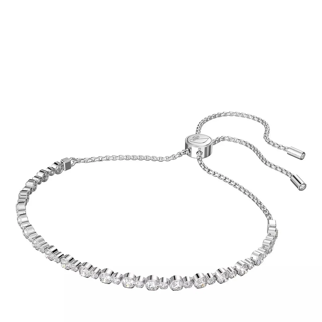 Swarovski Bracelets - Subtle Trilogy Round cut Rhodium plated - white - Bracelets for ladies