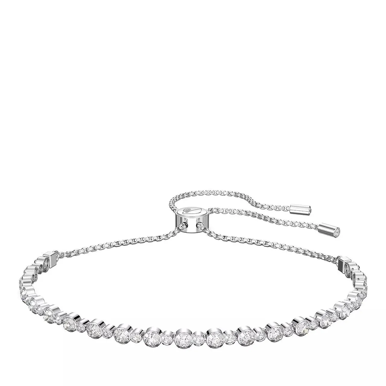 Swarovski Bracelets - Subtle Trilogy Round cut Rhodium plated - white - Bracelets for ladies