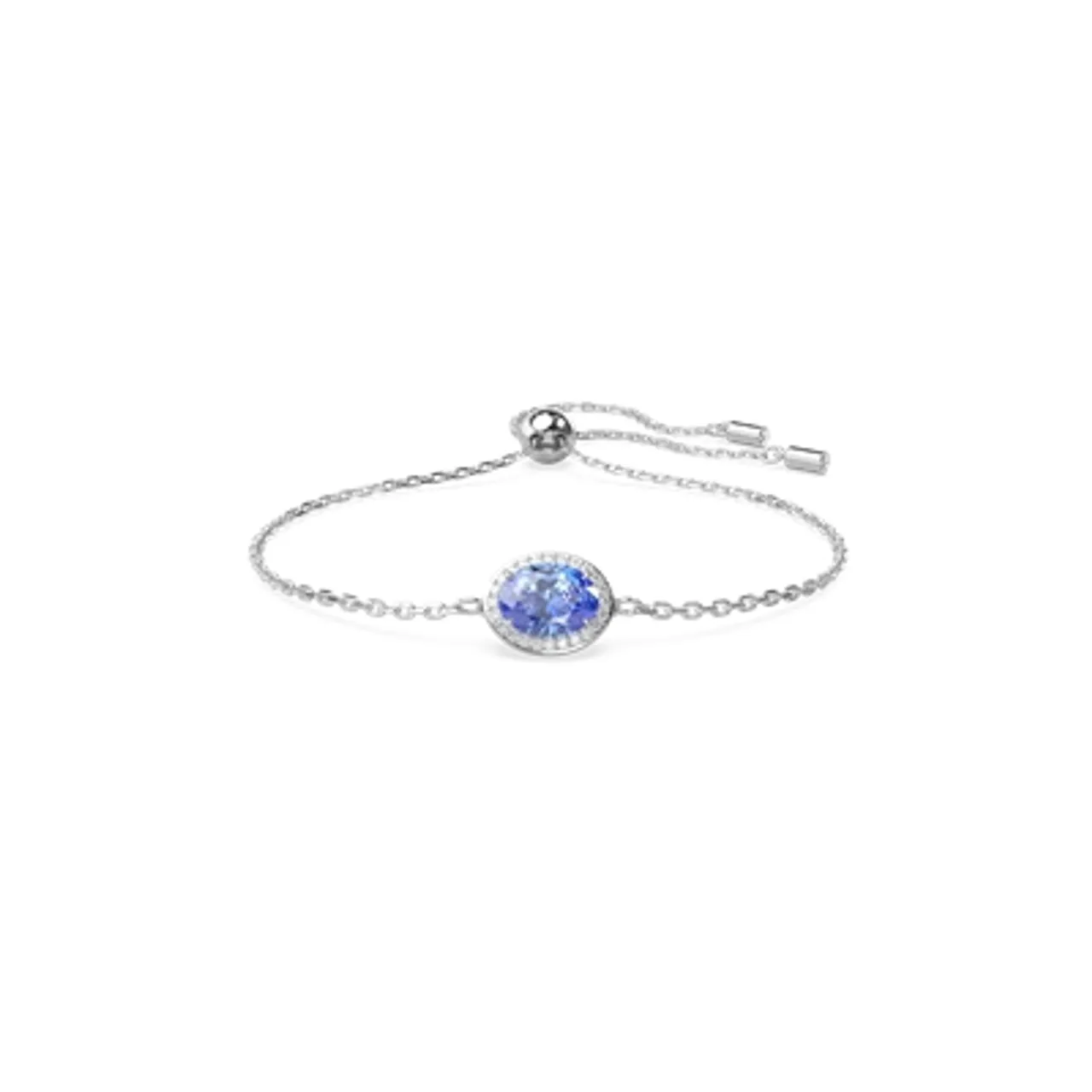 Swarovski Constella Blue Oval Cut Rhodium Bracelet