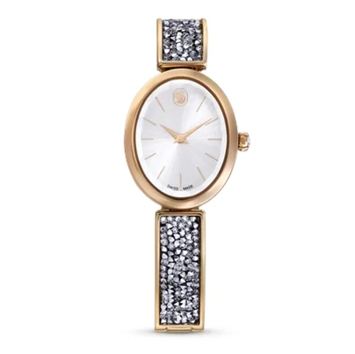 Swarovski Crystal Rock White and Rose-Gold Oval Watch