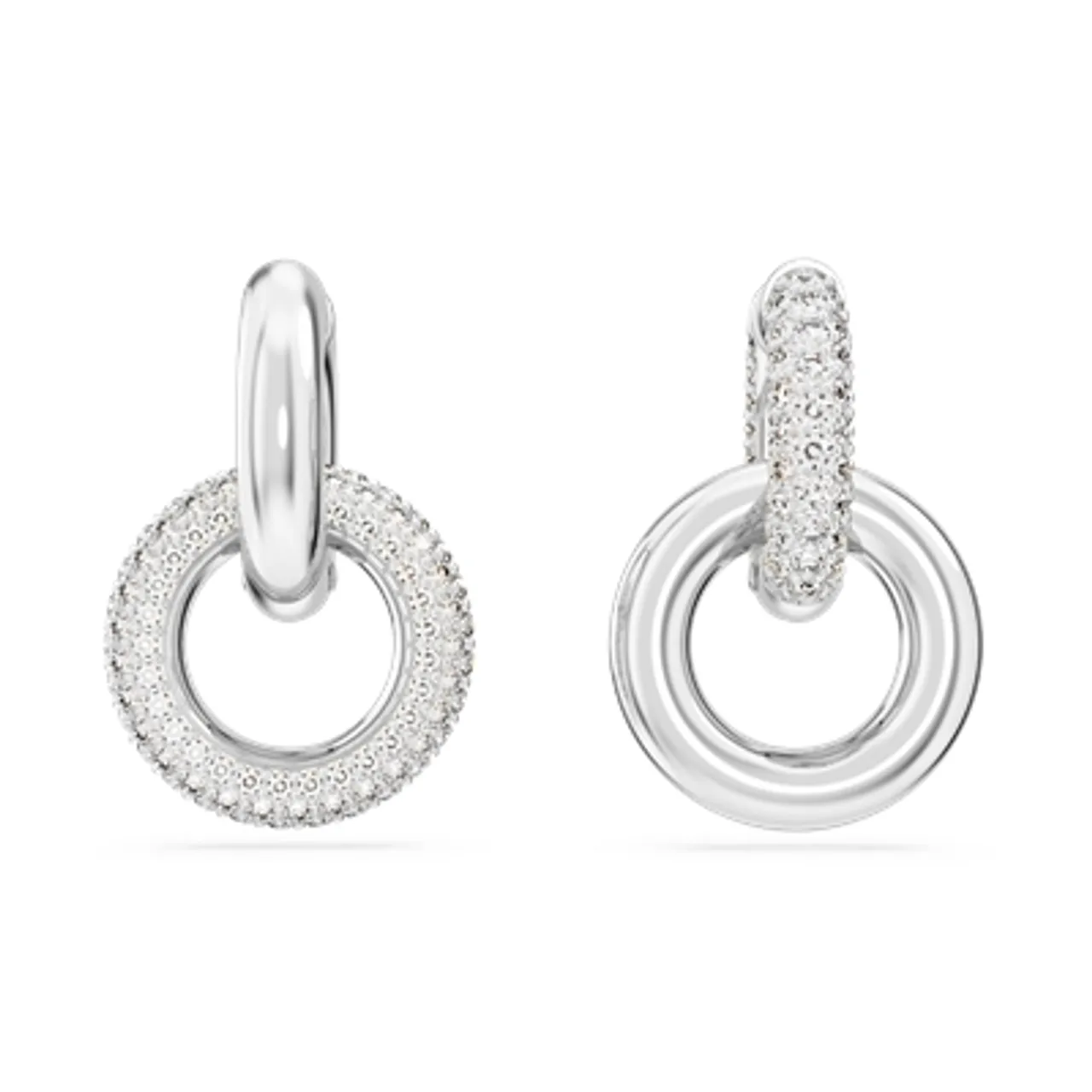 Swarovski Dextera Interlocking Loop Crystal Hoop Earrings