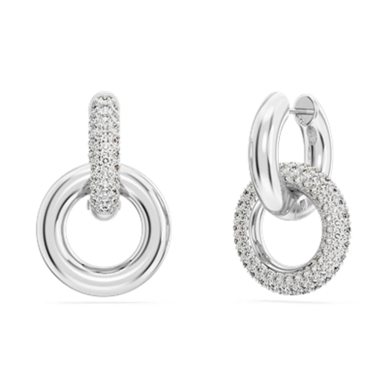 Swarovski Dextera Interlocking Loop Crystal Hoop Earrings