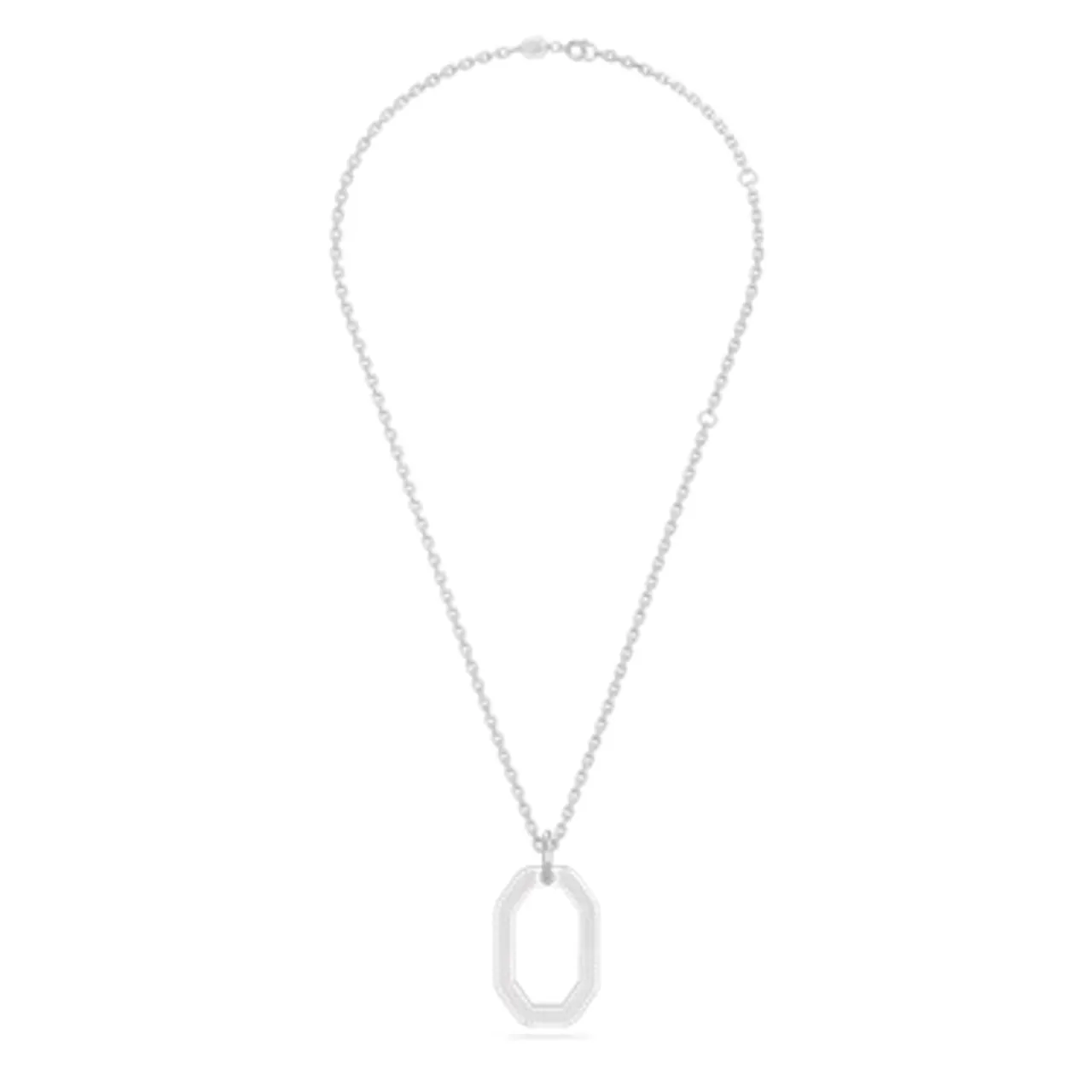 Swarovski Dextera Silver Octagon Necklace - 49.5cm