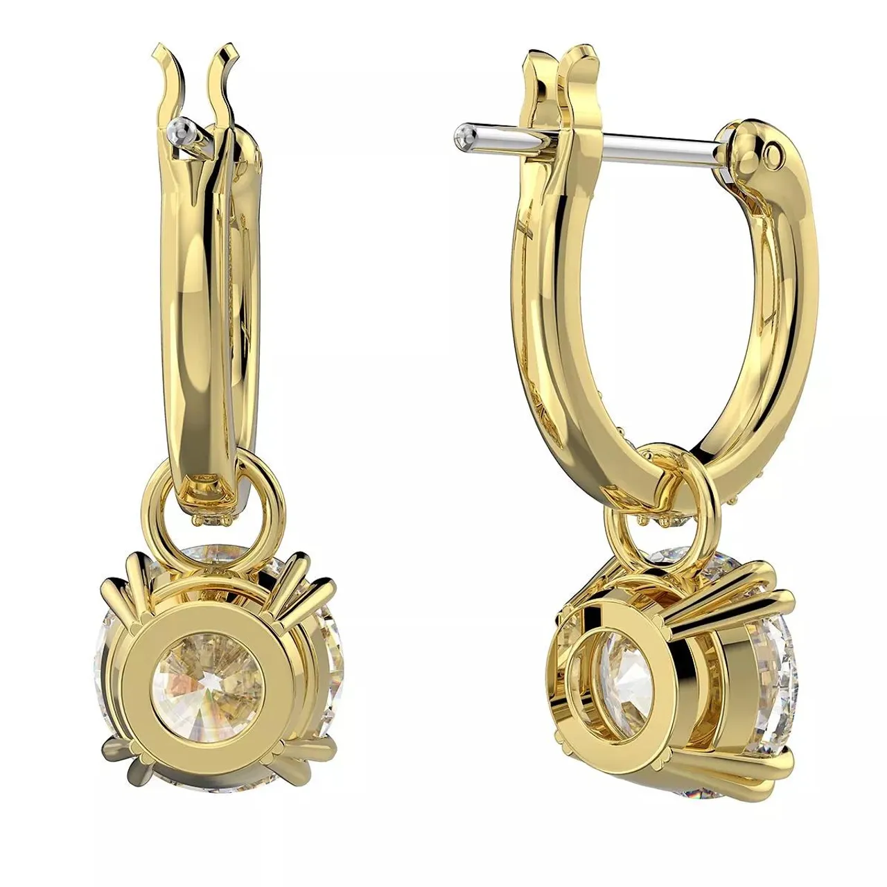 Swarovski Earrings - Constella drop Round cut Gold-tone plated - gold - Earrings for ladies