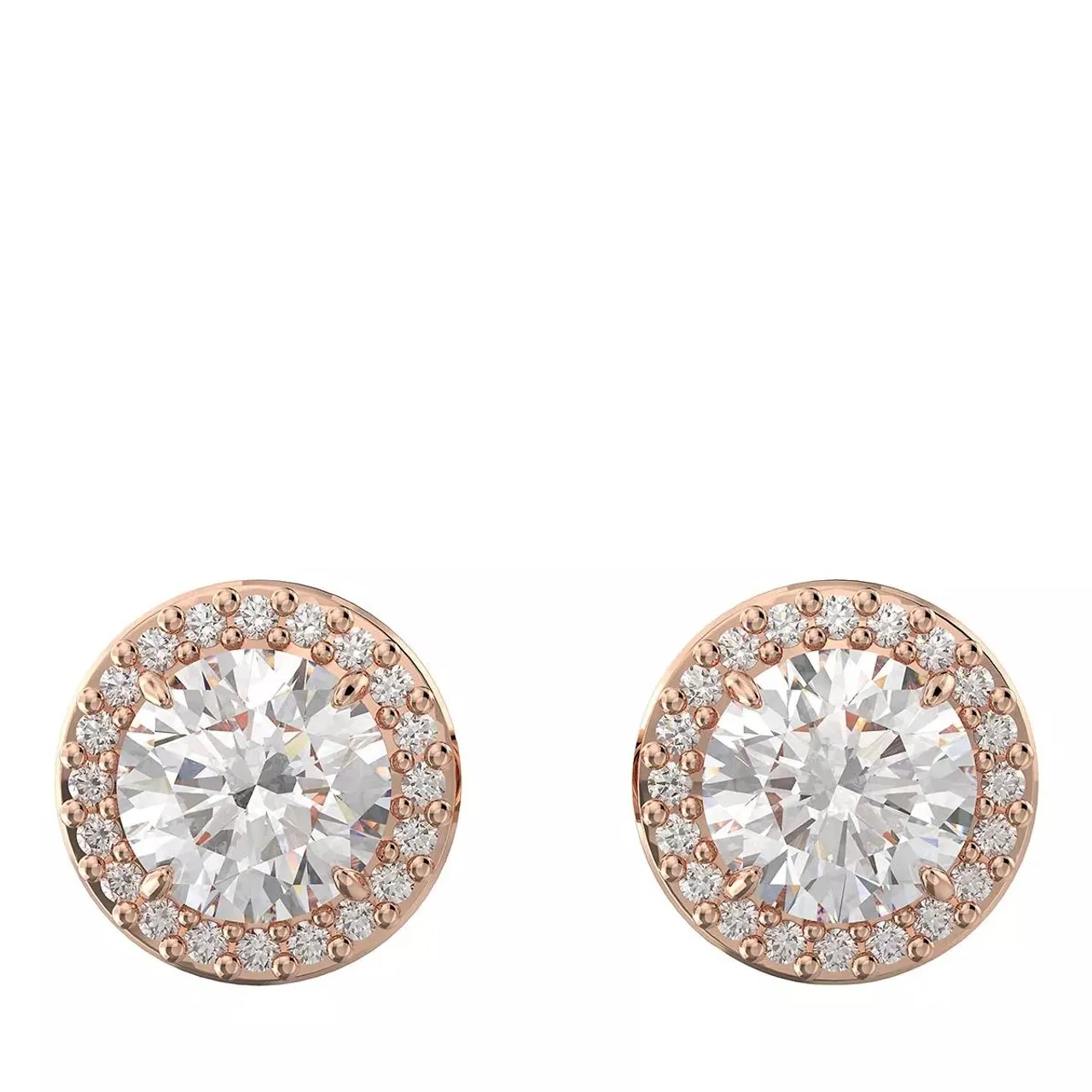 Swarovski Earrings - Constella Round cut Pavé rose gold-tone plated - quarz - Earrings for ladies