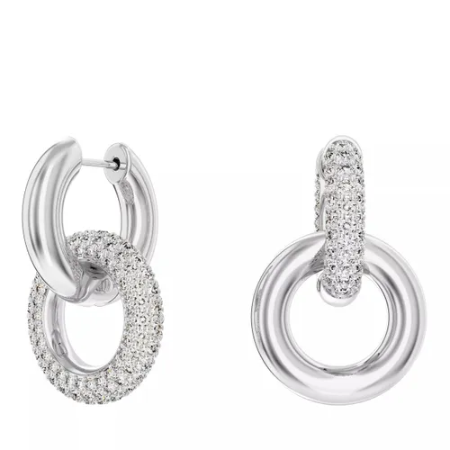 Swarovski Earrings - Dextera hoop earrings, Asymmetrical design, Interl - white - Earrings for ladies