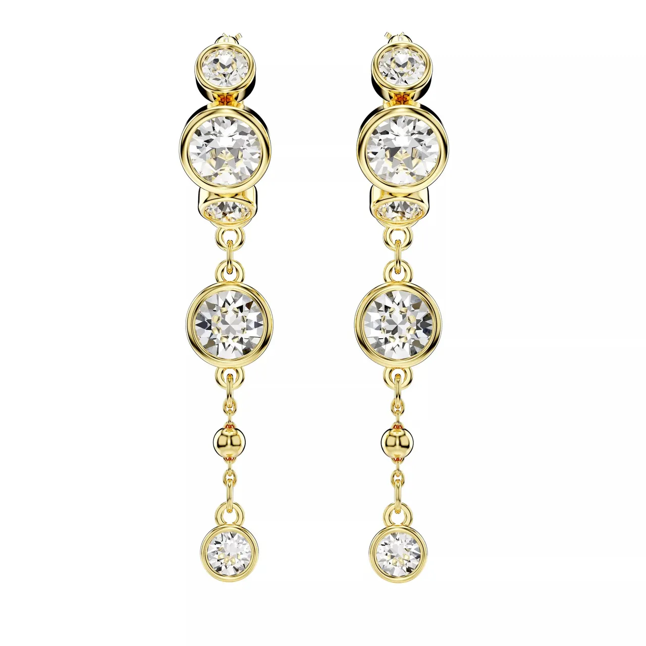 Swarovski Earrings - Imber drop earrings, Round cut, Mixed metal finish - white - Earrings for ladies